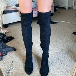 Suede over the knee boots